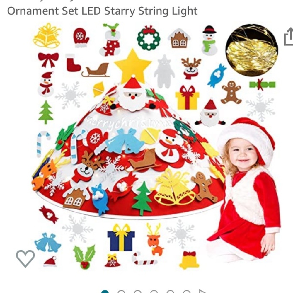 DIY Design Festive Red and White Christmas Tree Skirt, 46"